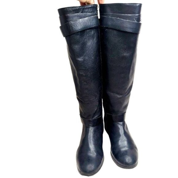 Ann taylor black leather riding boots size 7.5 Brody - Picture 5 of 12